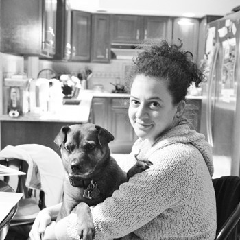 The blogger and her dog, Penny